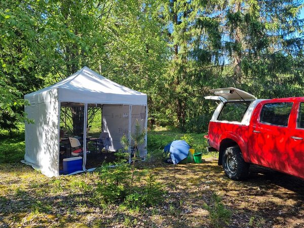 Välilabor, kus karpe loendatakse. Fotod: Katrin Kaldma