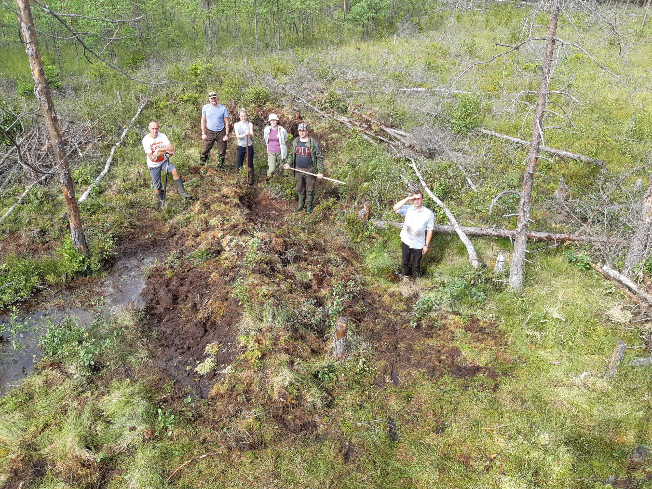 Inimesed paisu ehitamas