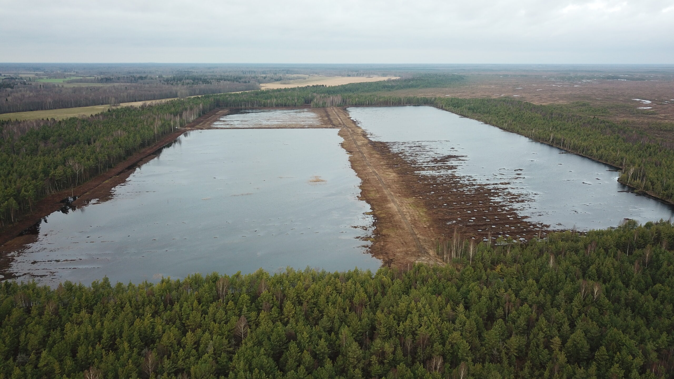 Pärast korrastustöid on alale hakanud kogunema vesi (november 2019)