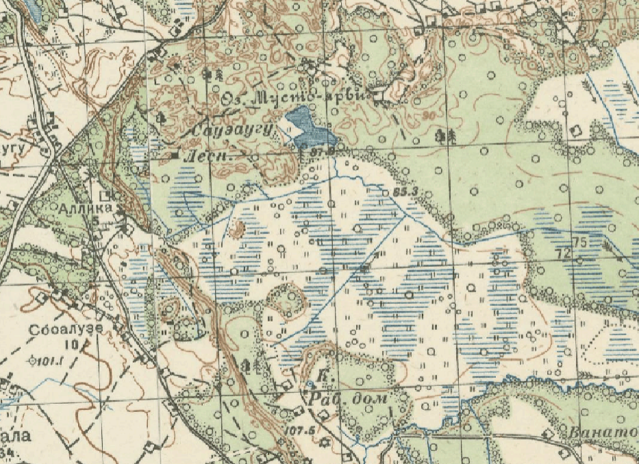 Nõukogude Liidu topokaart aastast 1939