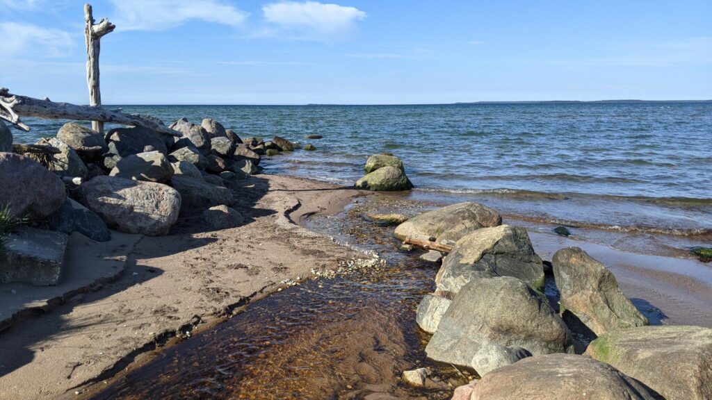 Big rocks on the beach