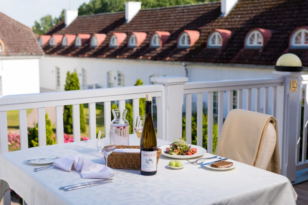 Food and drink on the table