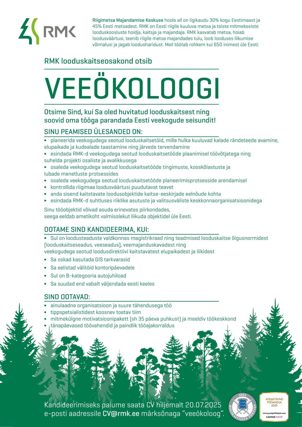 Veeökoloogi töökuulutus