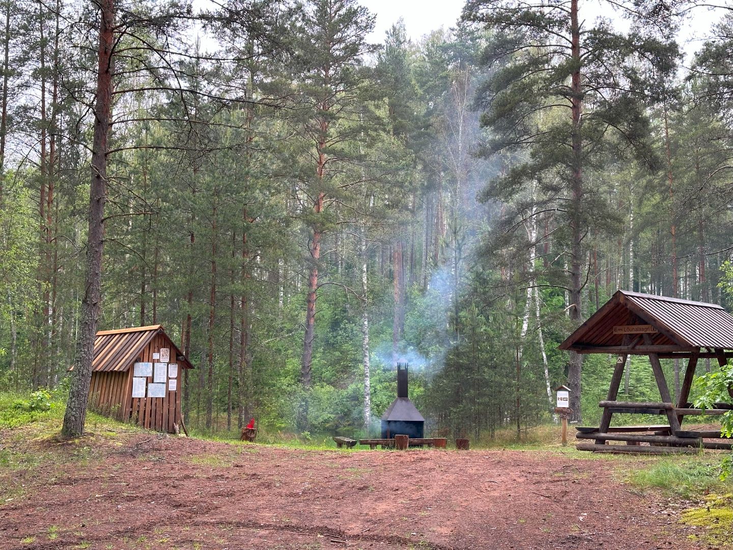 Vaade Lõunalaagri lõkkekohale