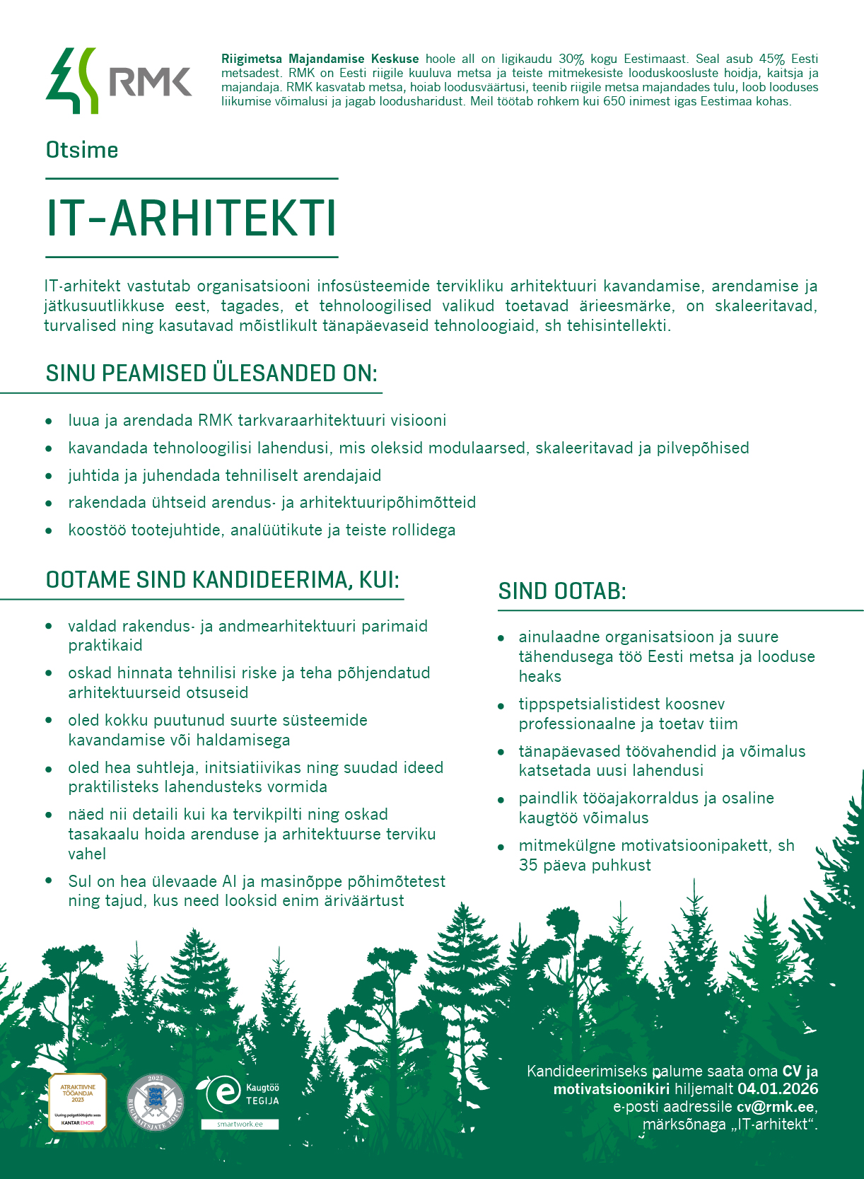 IT-arhitekti töökuulutus